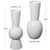 Set de 2 Esculturas de Ceramica - Blanco