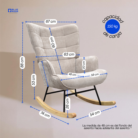 Sillón Mecedora Skye - Beige