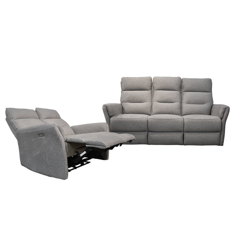 Sala Lugano - Sofa y Love Seat - Tela Gris