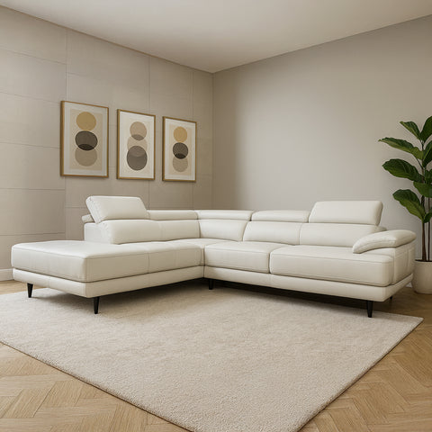 Sala Esquinera Agora Chaise Izquierdo - Tactopiel Blanco