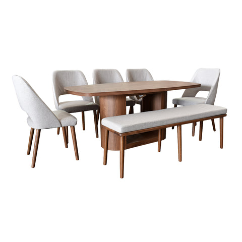 Comedor Ares Con Banca - Nogal