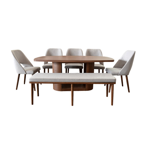 Comedor Ares Con Banca - Nogal