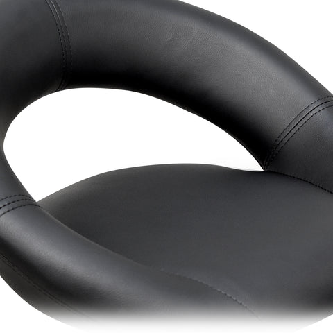 Set de 2 Bancos Altos Oval Para Barra - Vinipiel Negro