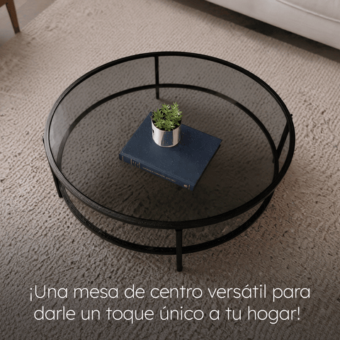 Mesa de Centro Banff - Cristal Negro