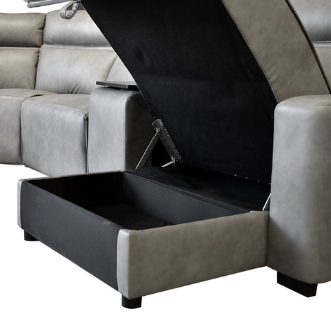 Sala Modular Bellagio - Tacto Piel Gris