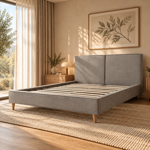 Cama con Base KS Cannes - Centauri Gris