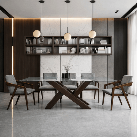 Comedor Howard - 8 personas - Cristal