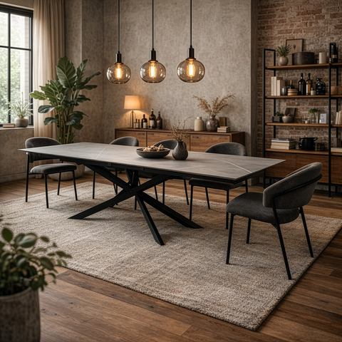 Comedor Altea  8P - Piedra Armani - Cameron Gris