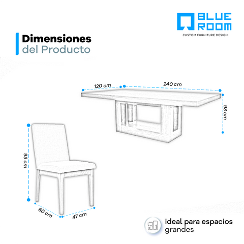 Comedor Armenia-Tzalam 10 Sillas Beige