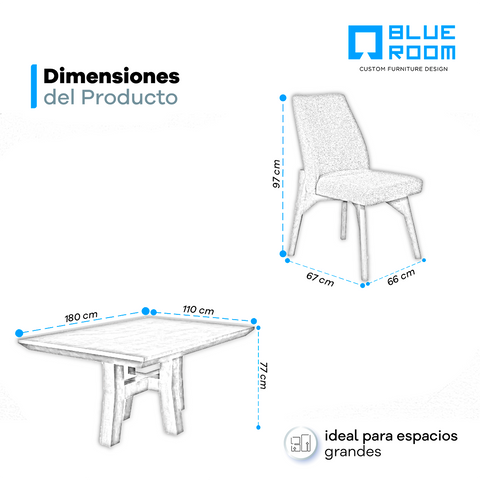 Comedor Kansas - Ziba 6 Sillas