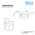Comedor London - Parota - 4 Sillas Beige y 6 Sillas Gris