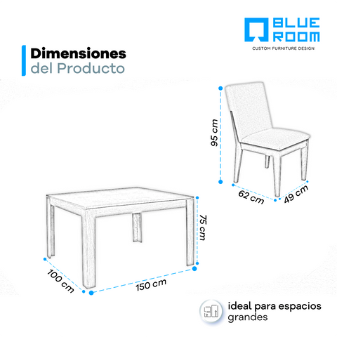 Comedor Rubí 6 Sillas
