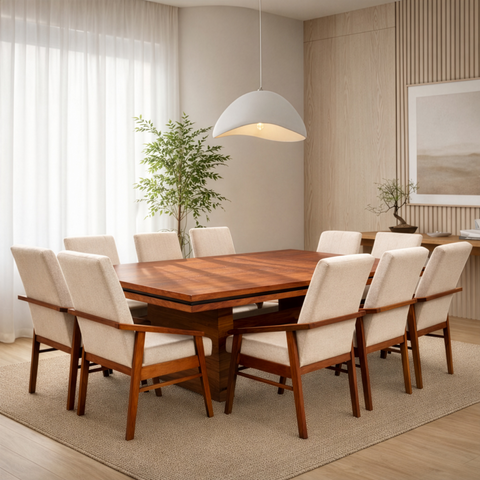 Comedor Valdivia 10 Sillas (10 Marmol)