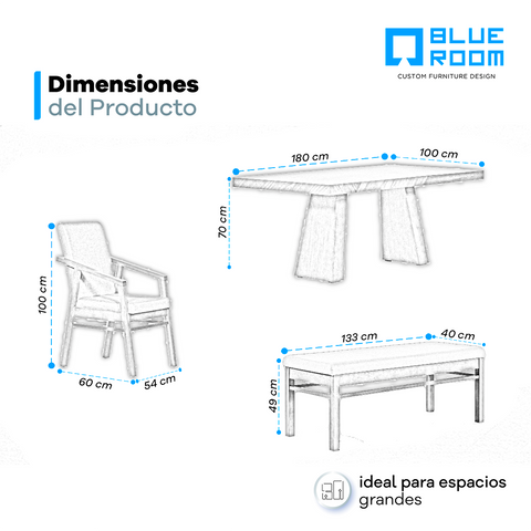 Comedor Verona 4 Sillas y 1 Banca