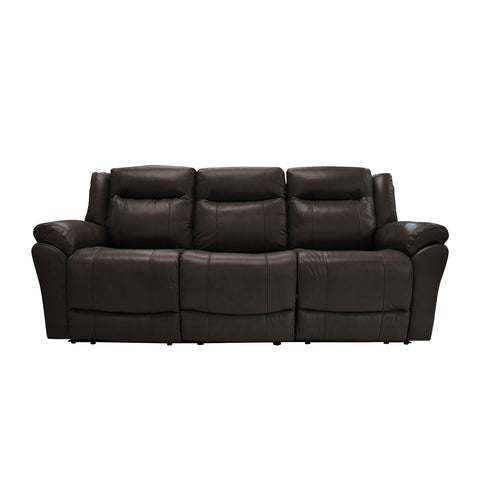 Sala Madrid Reclinable - Sofa - Love Seat C/Consola - Piel Beige