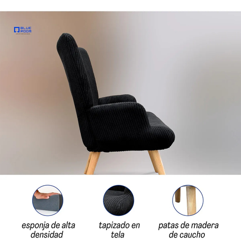 Sillón Nordik - Tela Negro