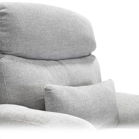 Sillón Reclinable Sistema Manual de Tela Dallas - Gris Claro