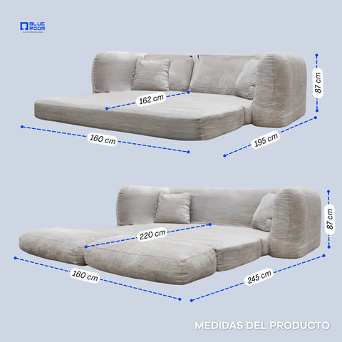 Sofá Cama Expandible Fez - Gris