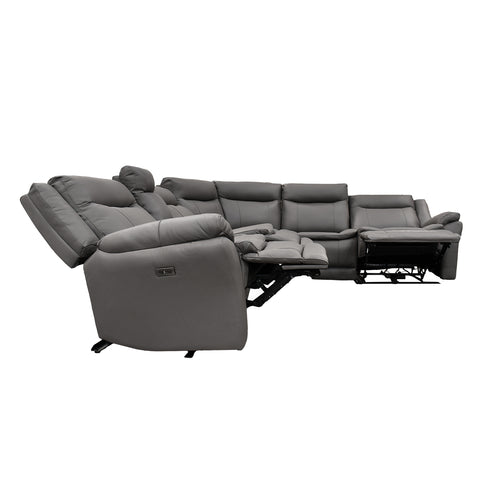Sala Modular Eléctrica Firenze - Piel Oslo Grey