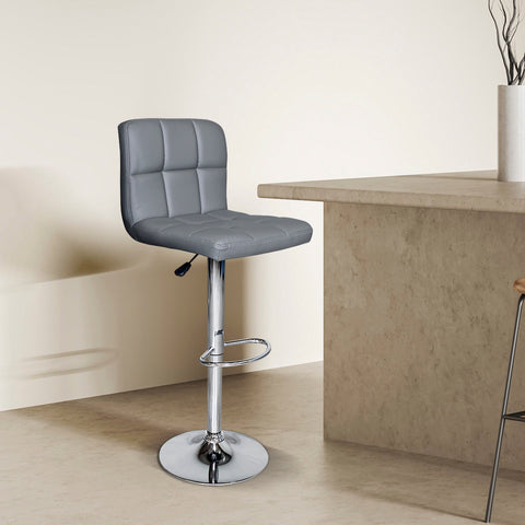 Banco Square Para Barra - Vinipiel Gris