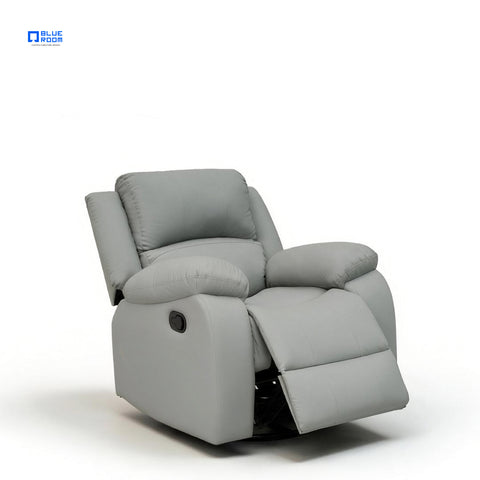 Sillón Reclinable Giratorio con Mecedora Bellaro- Tacto Piel Taupe