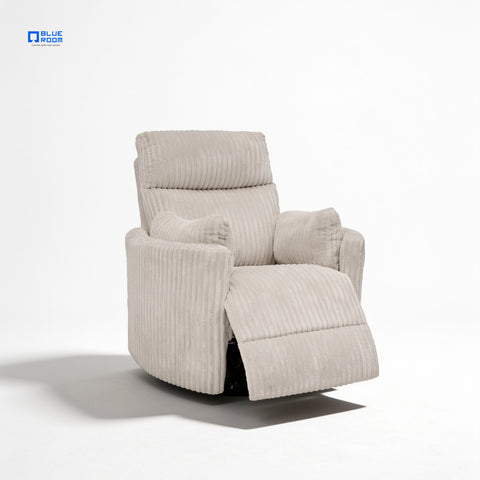 Sillón Reclinable Giratorio con Mecedora Eléctrico Vanni - Tela Café