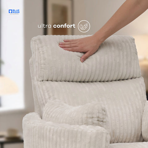 Sillón Reclinable Giratorio con Mecedora Eléctrico Vanni - Tela Café