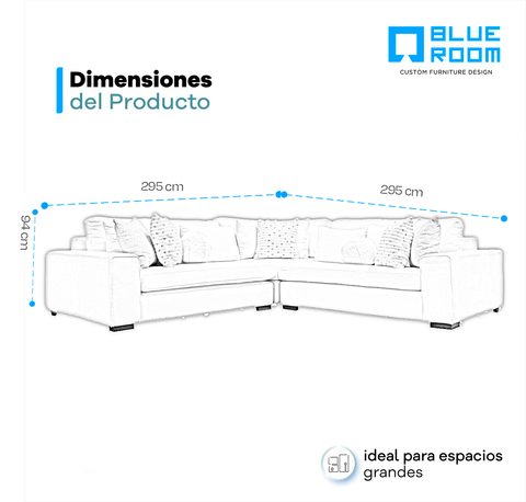 Sala Modular Horizon - 3 Modulos - Article Ivory