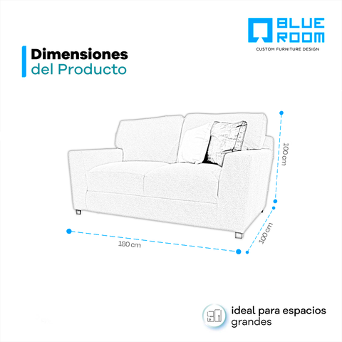 Sala Mykonos (2 Love Seats) - Edimburgo Zinc