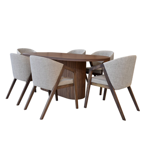 Comedor Kiasmos  6P - Nogal