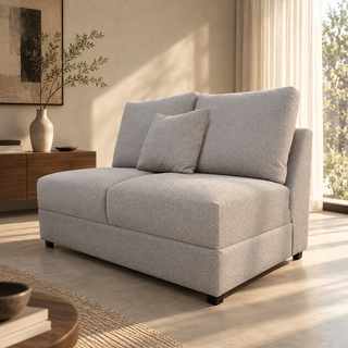 Love Seat Sin Brazos - Edimburgo Zinc