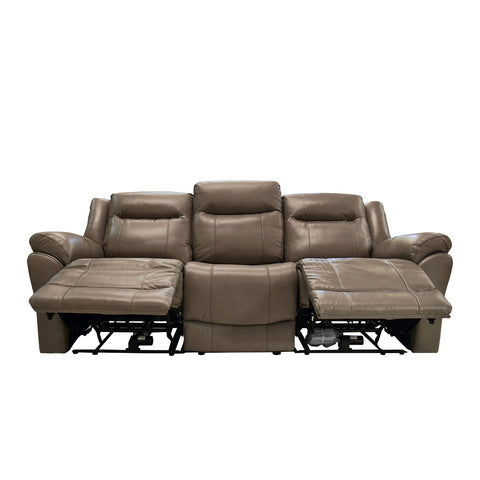 Sala Madrid Reclinable - Sofa - Love Seat C/Consola - Piel Beige