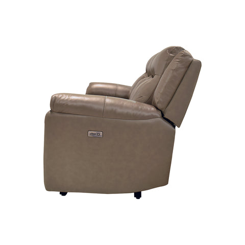 Sala Madrid Reclinable - Sofa - Love Seat C/Consola - Piel Gris Oscuro