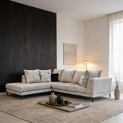 Sala Esquinera Nahomi Chaise Izquierdo - Hendrix Silver