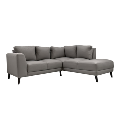 Sala Esquinera Río - Chaise Derecho - Nappa Dark Grey