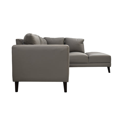 Sala Esquinera Río - Chaise Derecho - Nappa Dark Grey