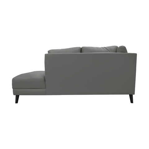 Sala Esquinera Río - Chaise Derecho - Nappa Dark Grey