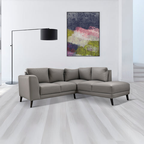 Sala Esquinera Río - Chaise Derecho - Nappa Dark Grey