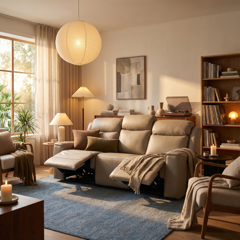 Sala Coral  Reclinable - Sofá y Love Seat - Tactopiel Taupe