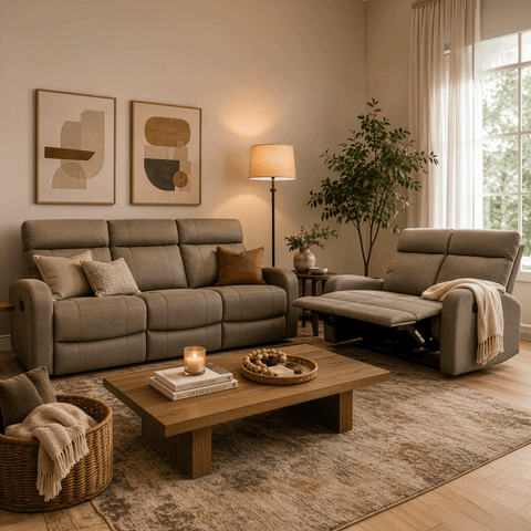 Sala Futura -  Sofá y Love Seat - Gris
