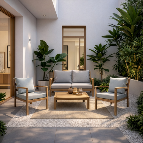 Sala Liam - 1 Mesa de Centro, 2 Sillones y 1 Love Seat - Acacia
