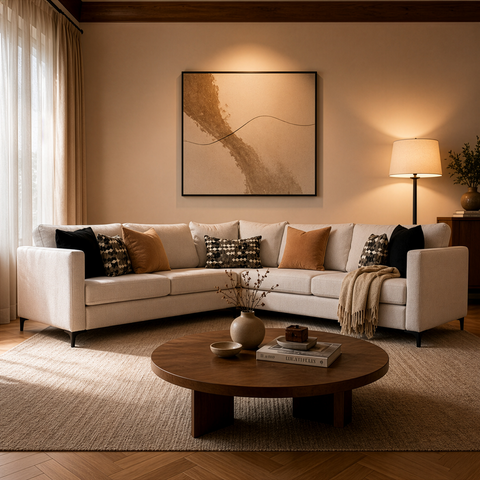 Sala Modular Andes - 3 Pzas - Solid Ivory