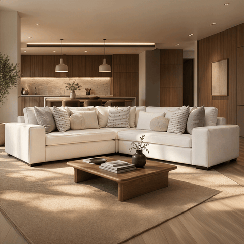 Sala Modular Horizon - 3 Modulos - Article Ivory