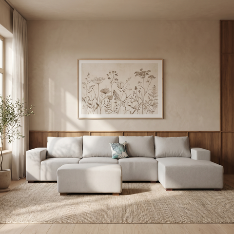 Sala Nativo   4 pzas - Oslo Humo - Chaise Derecho