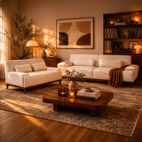 Sala Aero - Sofa y Love Seat - Daca Beige