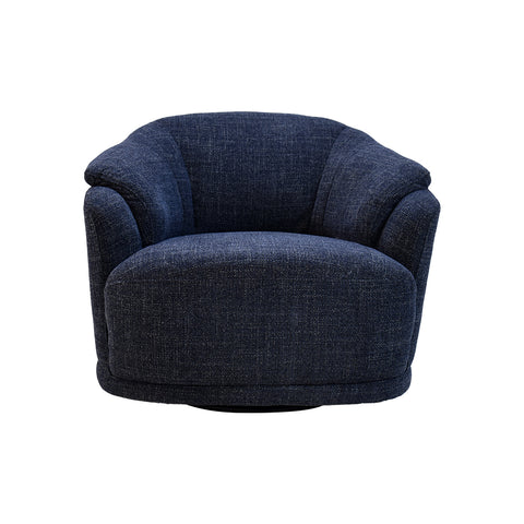 Sillón Giratorio Savoy con Taburete - Gris