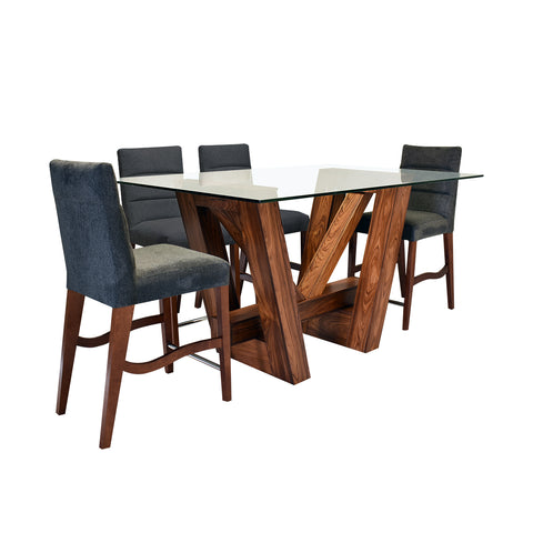 Antecomedor Sidney 6 Bancos Grises