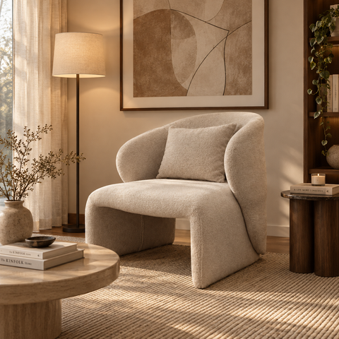 Sillón Junno - Tela Misterio Beige