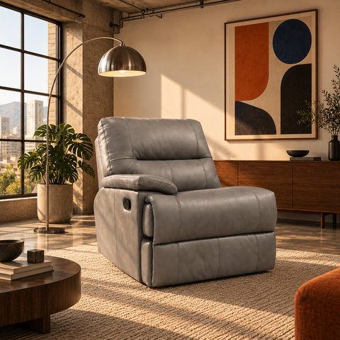 Sillón Reclinable Brazo Izq Sandor - Montana Plata