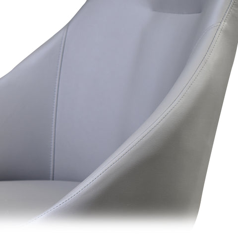 Silla Odger Giratoria- Tacto Piel Gris